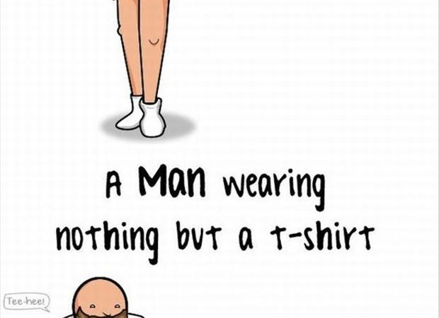 Wearing Nothing But a T-Shirt